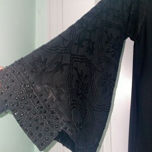 Unique black maxi dress/abaya